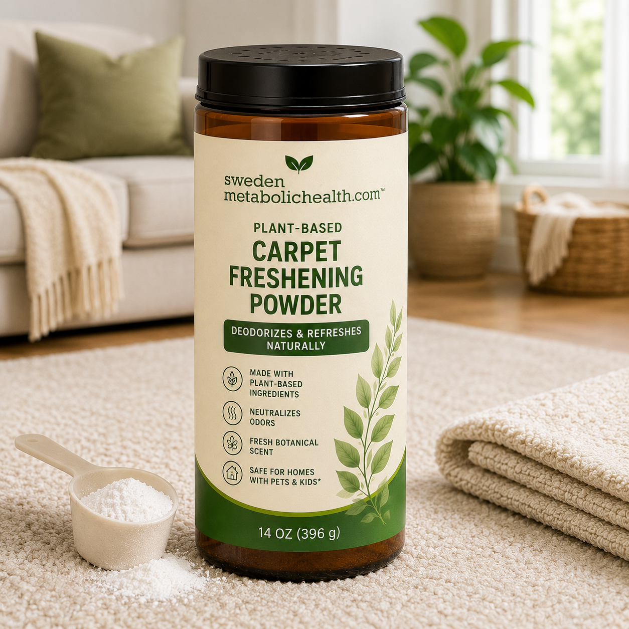 swedenmetabolichealth™ Plant-Based Carpet Freshening Powder