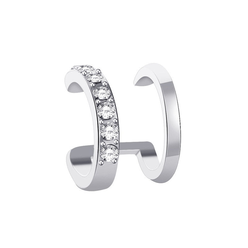 Fashion Exquisite Rhinestone Decor Ear Cuff earring for Woman Ear 2026 Summer New Arrival Christmas Jewelry Gift