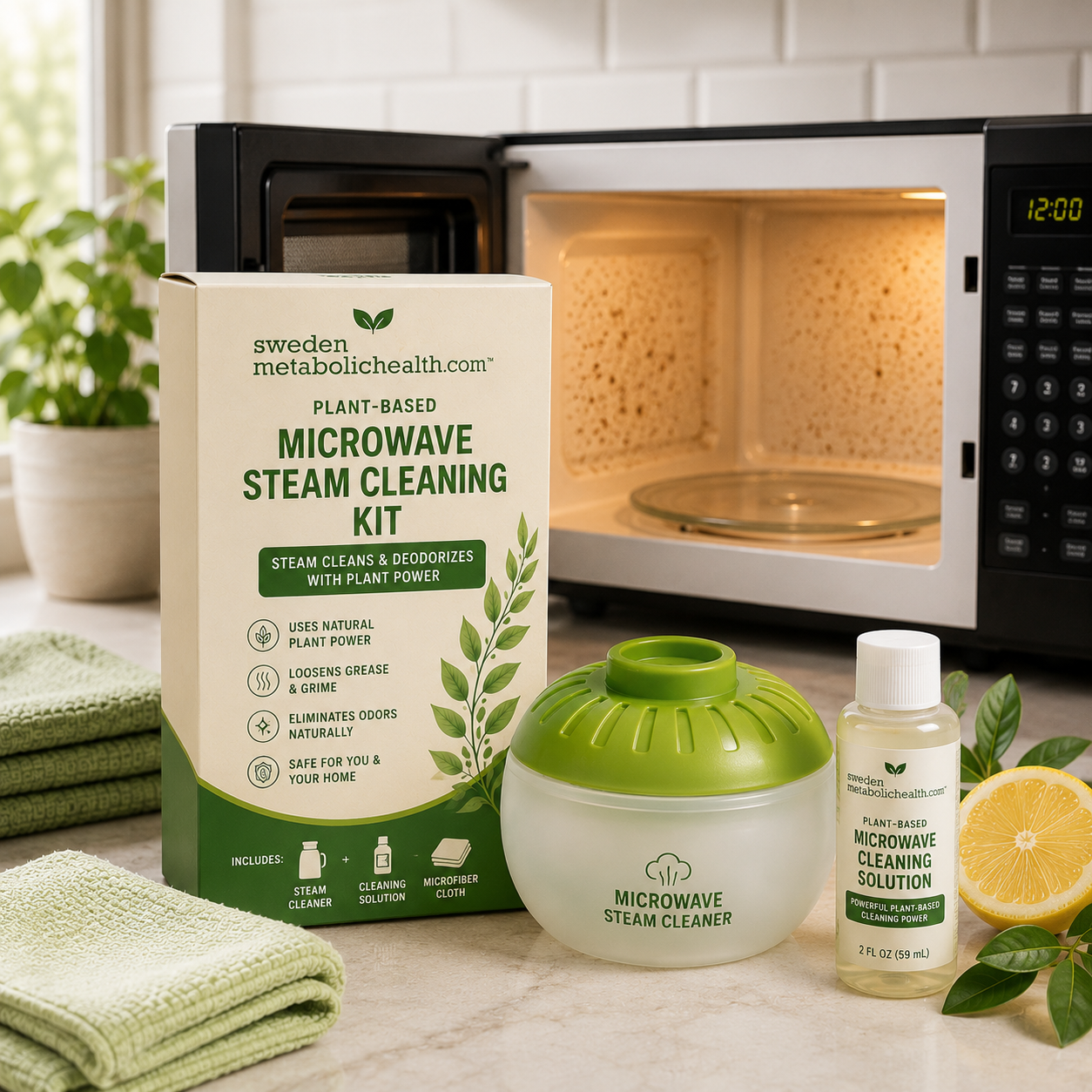 swedenmetabolichealth™ Microwave Steam Cleaning Kit