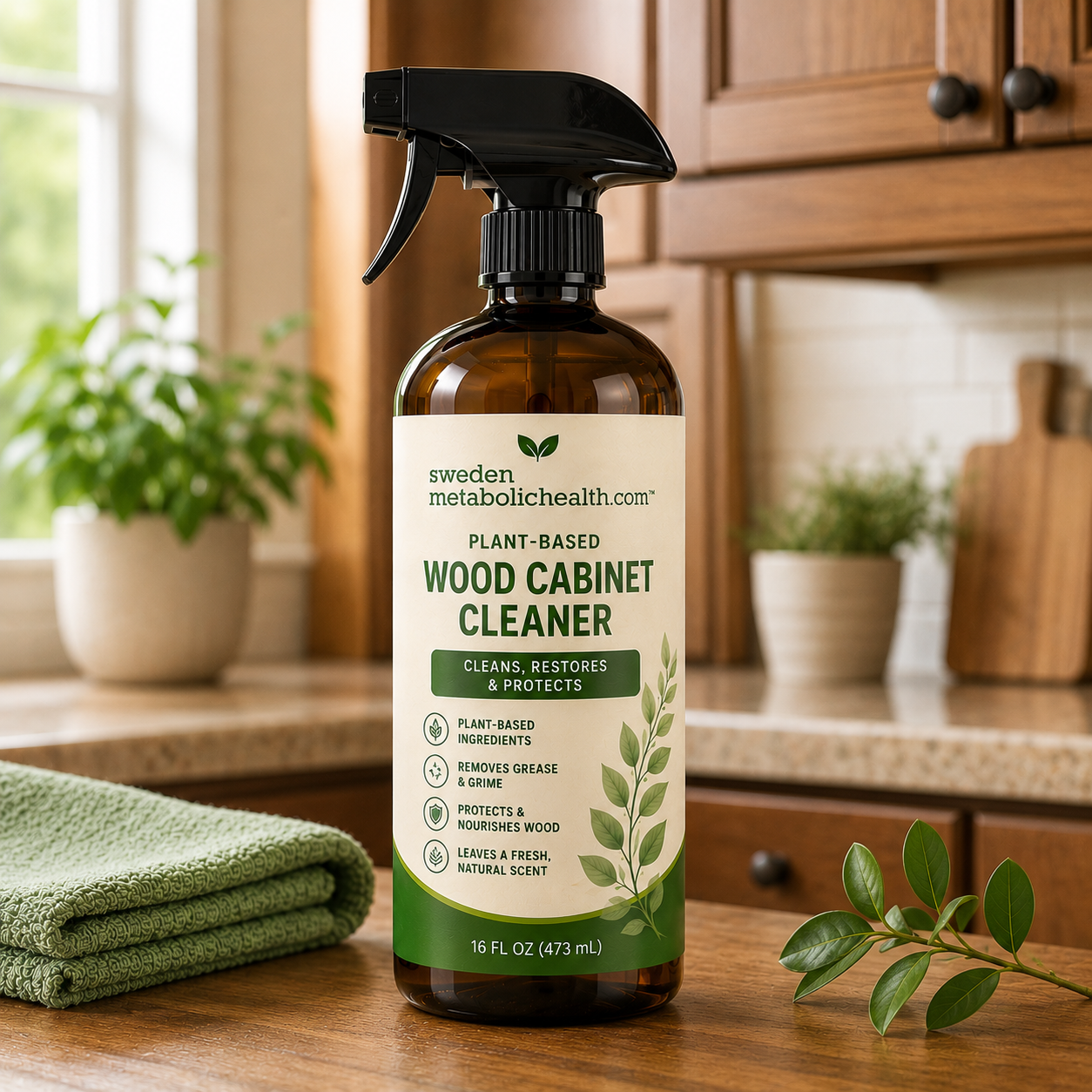 swedenmetabolichealth™ Plant-Based Wood Cabinet Cleaner