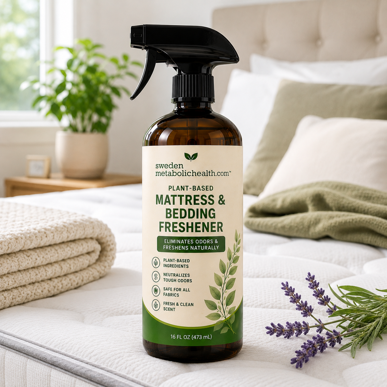 swedenmetabolichealth™ Plant-Based Mattress & Bedding Freshener